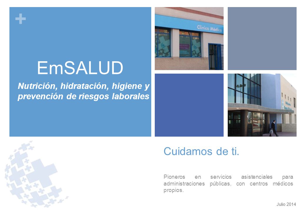 EmSALUD Nutrición, hidratación, higiene y prevención de riesgos laborales. Cuidamos de ti.