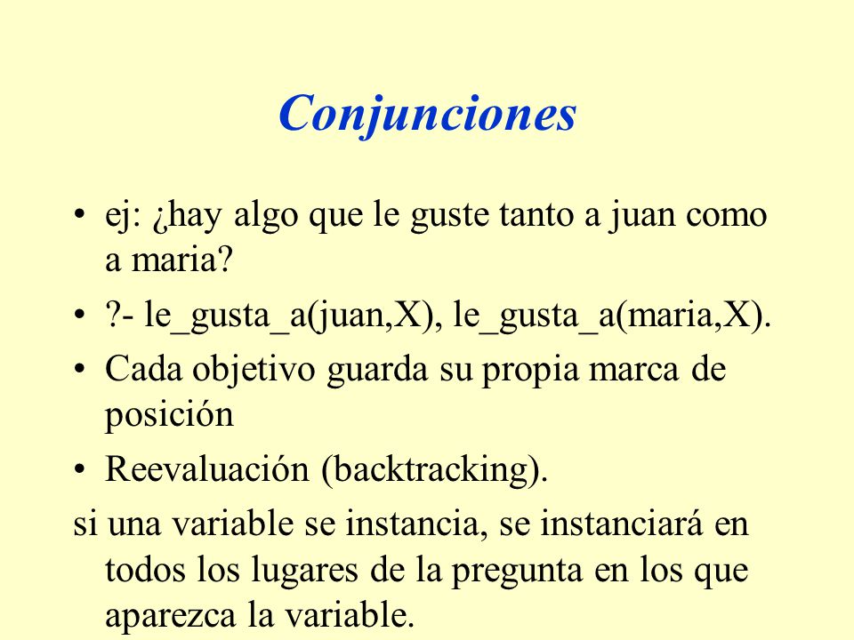 Conjunciones ej: ¿hay algo que le guste tanto a juan como a maria