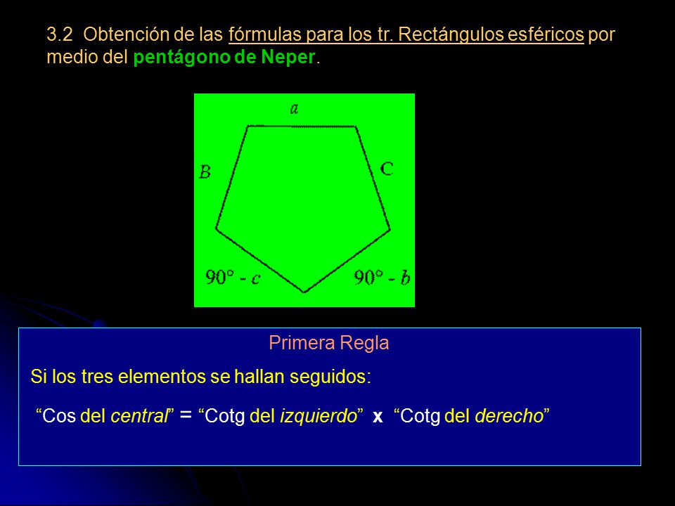 3. 2 Obtención de las fórmulas para los tr