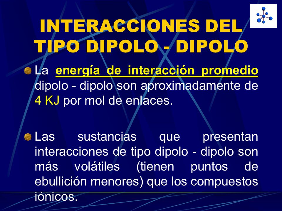 INTERACCIONES DEL TIPO DIPOLO - DIPOLO