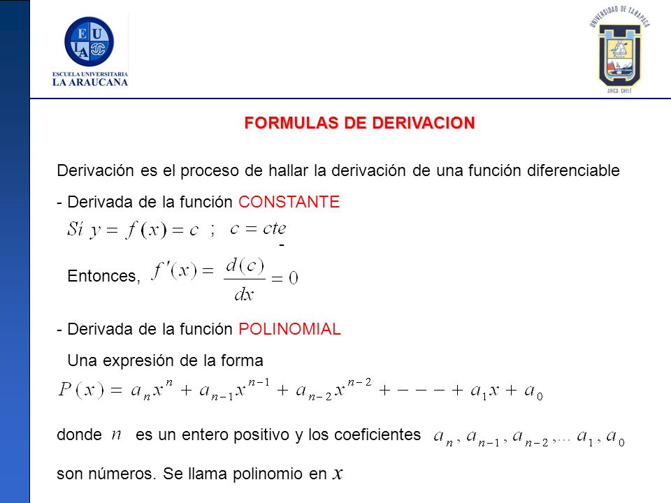 DERIVADAS DE FUNCIONES ALGEBRAICAS Prof. Luis Martínez Catalán ppt descargar