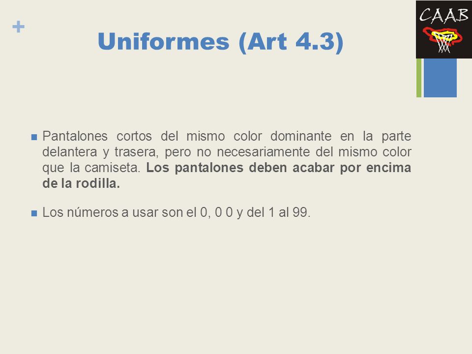 Uniformes (Art 4.3)