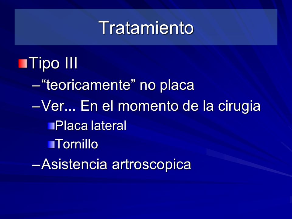 Tratamiento Tipo III teoricamente no placa