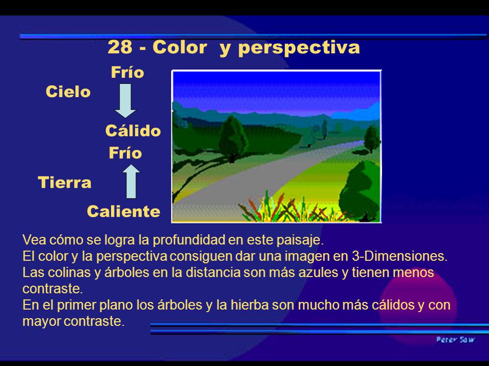 28 - Color y perspectiva Frío Cielo Cálido Frío Tierra Caliente
