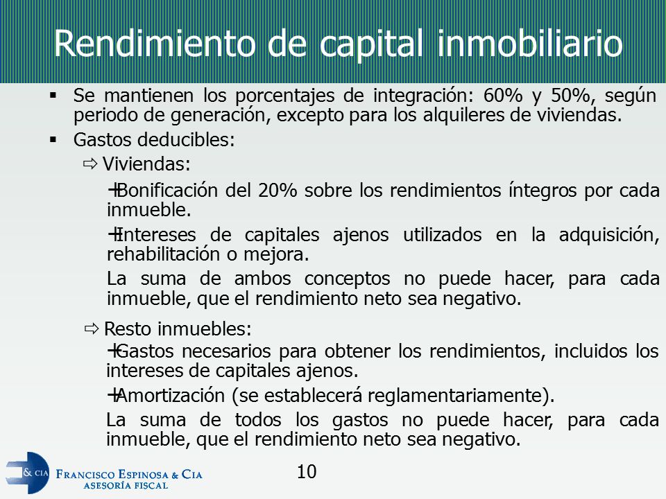 Rendimiento de capital inmobiliario