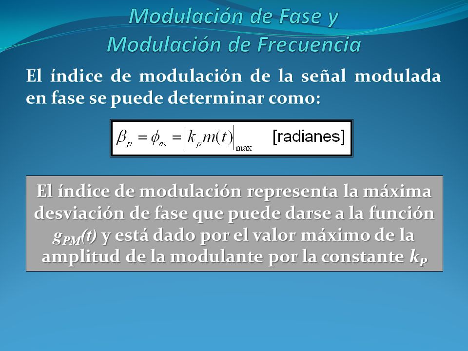 Modulación de Fase y Modulación de Frecuencia