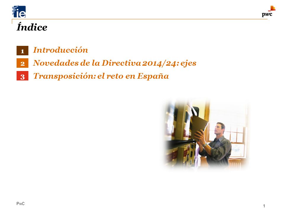 Índice 1 Introducción Novedades de la Directiva 2014/24: ejes Transposición: el reto en España 2 3