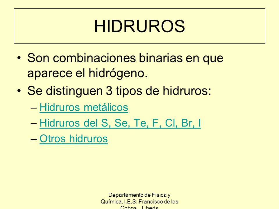 Departamento de Física y Química. I.E.S. Francisco de los Cobos. Ubeda