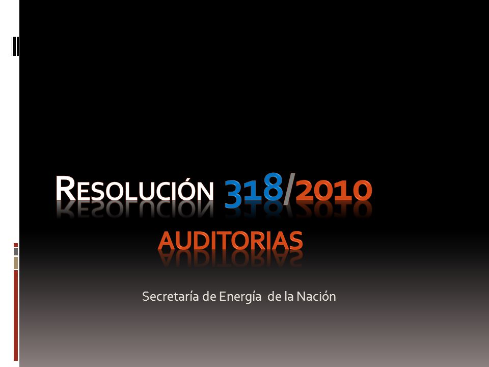 Resolución 318/2010 Auditorias