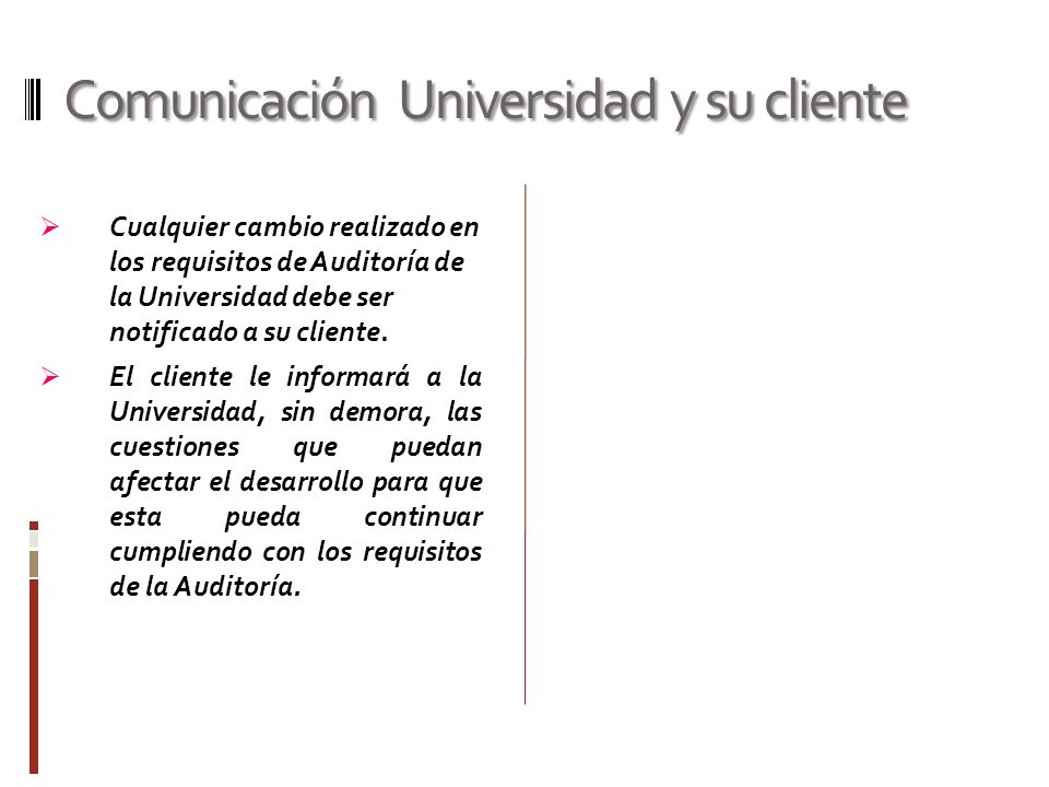 Comunicación Universidad y su cliente