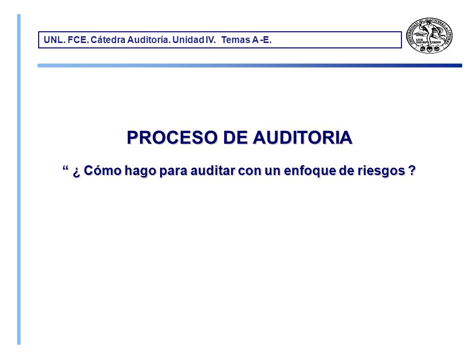 ¿ Cómo hago para auditar con un enfoque de riesgos