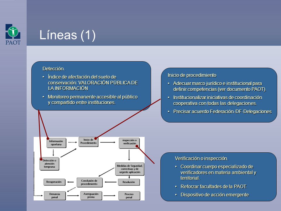 Líneas (1) Detección. Índice de afectación del suelo de conservación: VALORACIÓN PÚBLICA DE LA INFORMACIÓN.