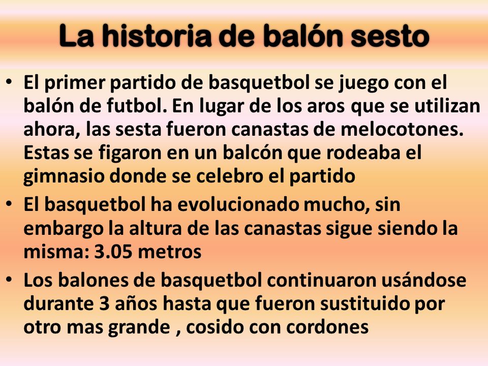 La historia de balón sesto