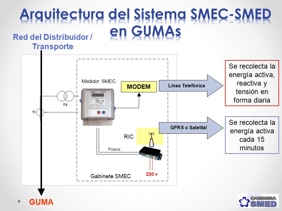 Arquitectura del Sistema SMEC-SMED Red del Distribuidor / Transporte
