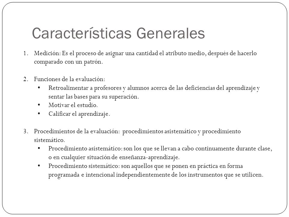 Características Generales
