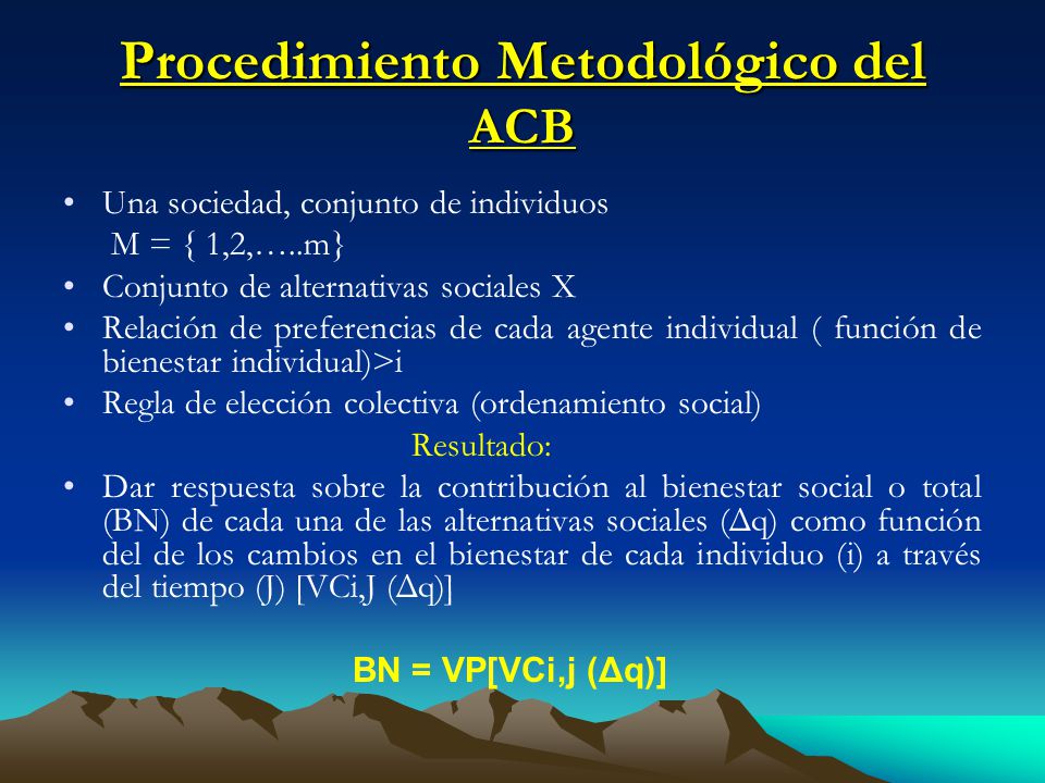 Procedimiento Metodológico del ACB