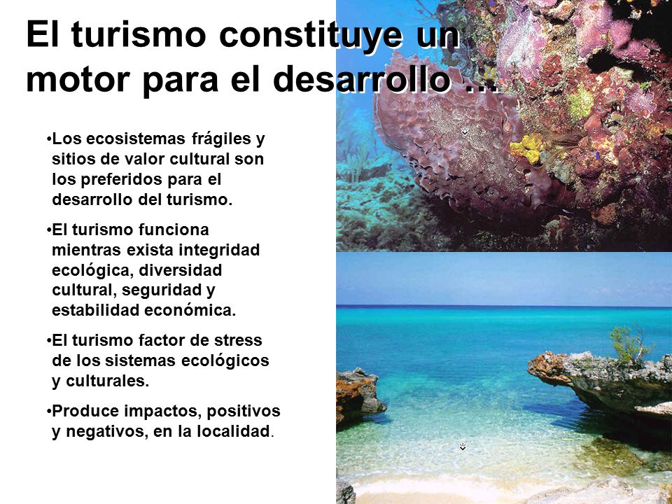El turismo constituye un motor para el desarrollo …