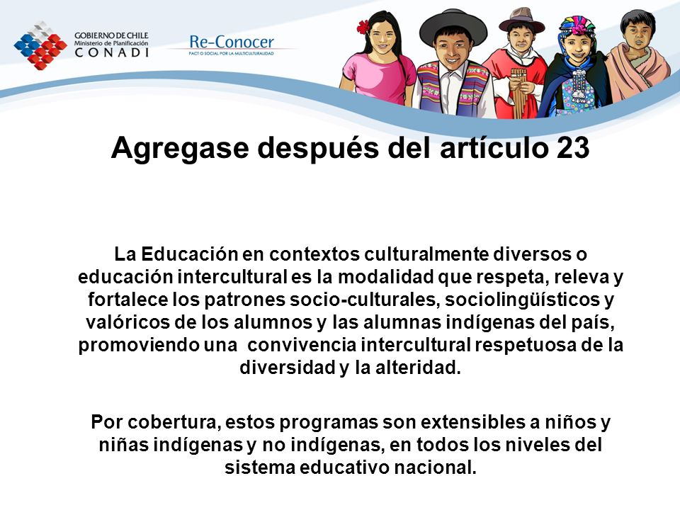 Agregase después del artículo 23