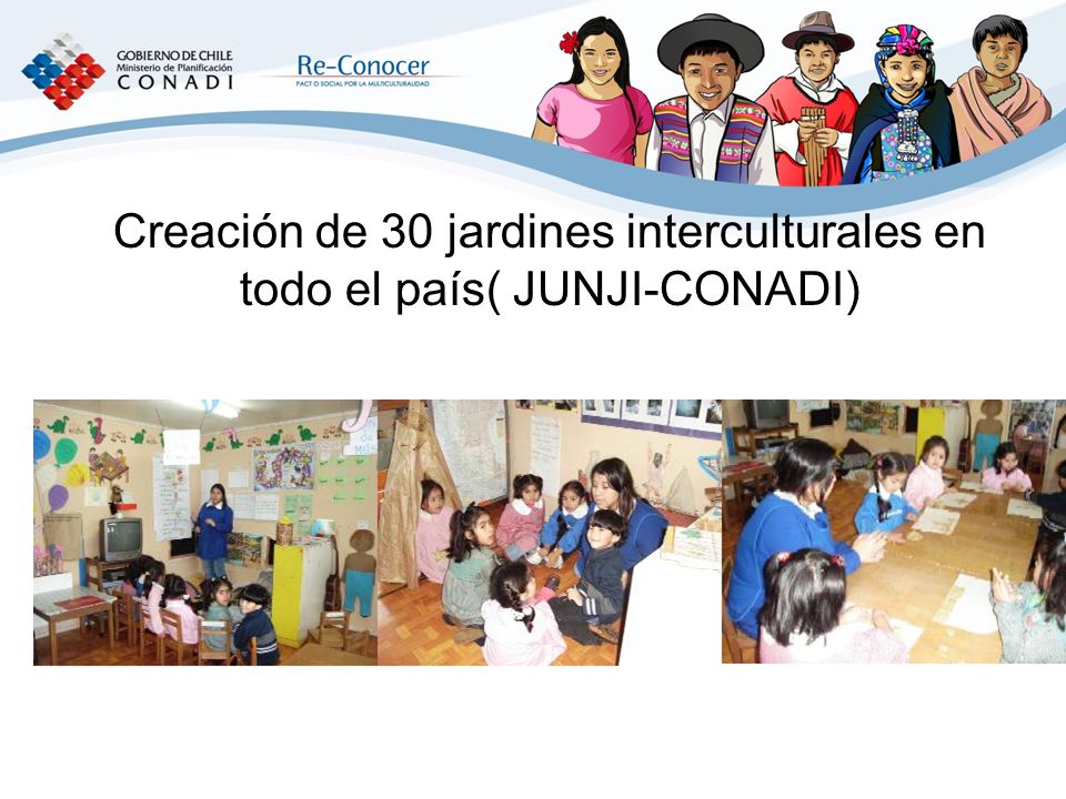 Creación de 30 jardines interculturales en todo el país( JUNJI-CONADI)