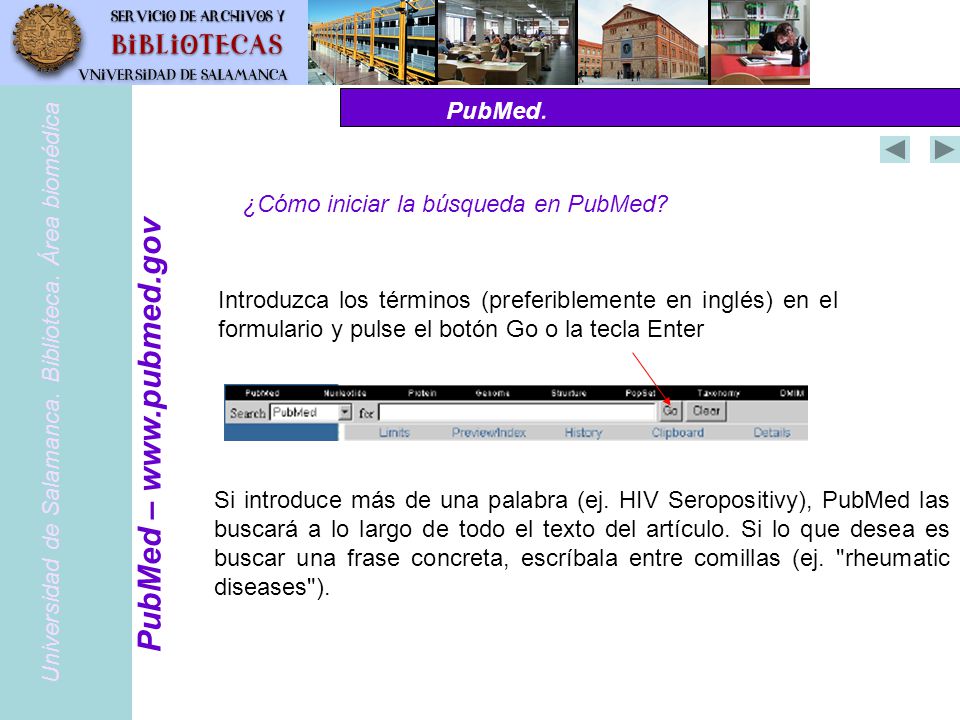 PubMed –   PubMed. ¿Cómo iniciar la búsqueda en PubMed