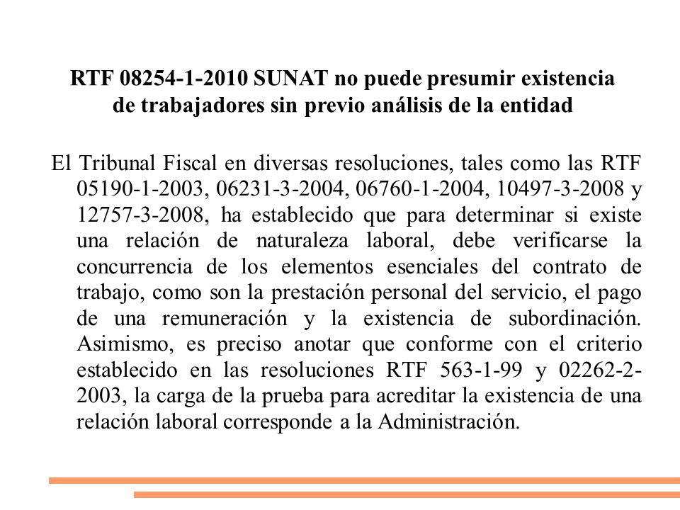 RTF SUNAT no puede presumir existencia de trabajadores sin previo análisis de la entidad