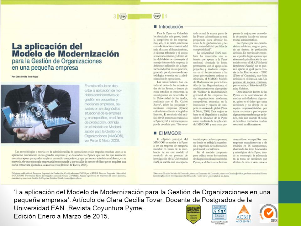 ‘La aplicación del Modelo de Modernización para la Gestión de Organizaciones en una