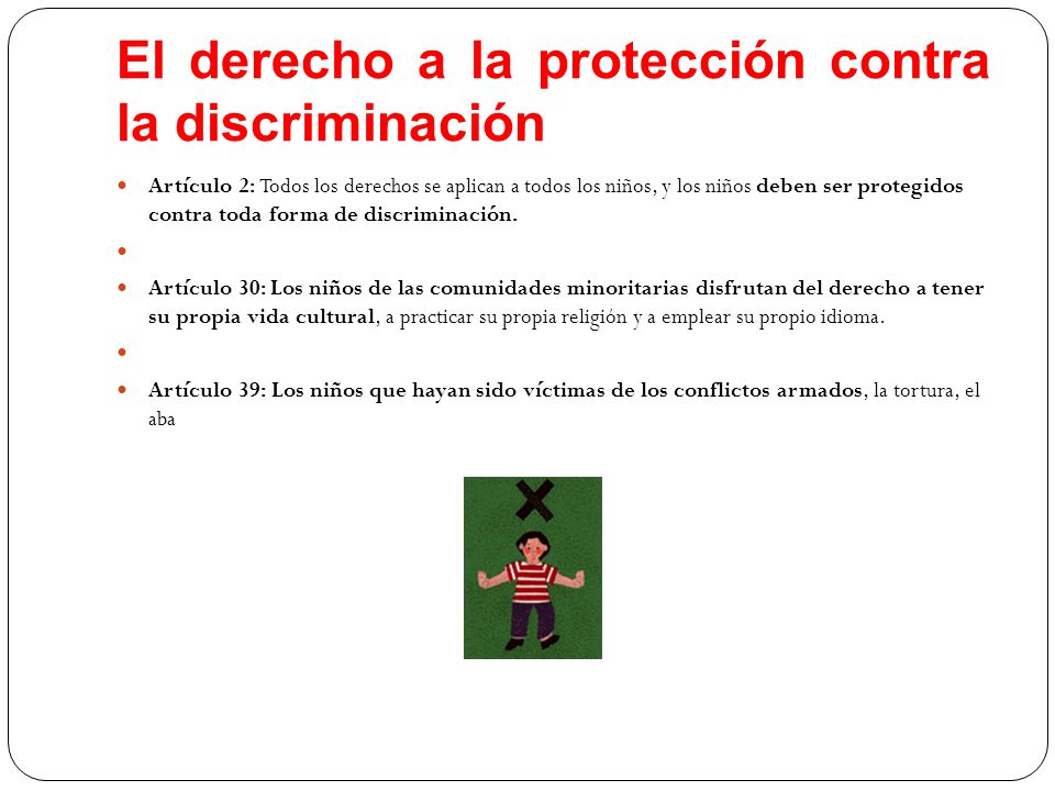 El derecho a la protección contra la discriminación