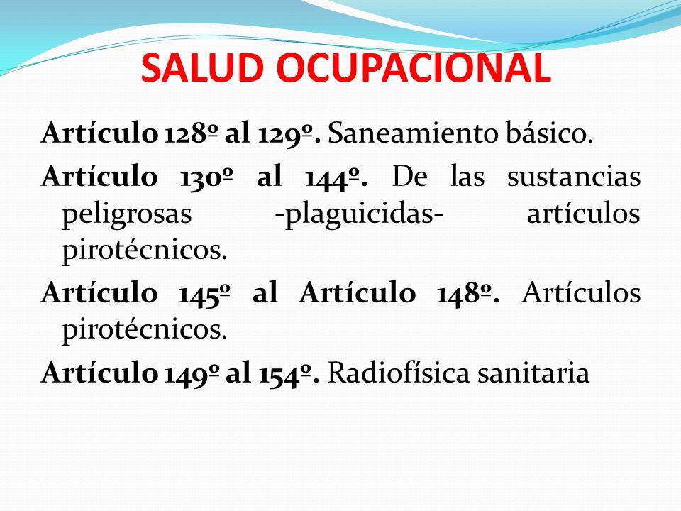 SALUD OCUPACIONAL