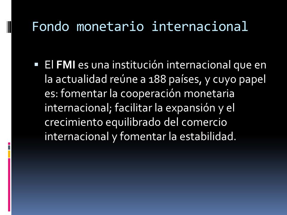 Fondo monetario internacional