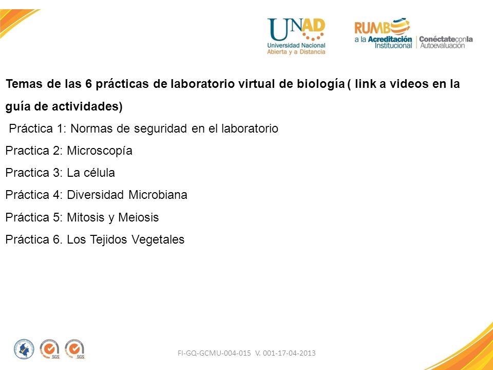 Práctica 1: Normas de seguridad en el laboratorio