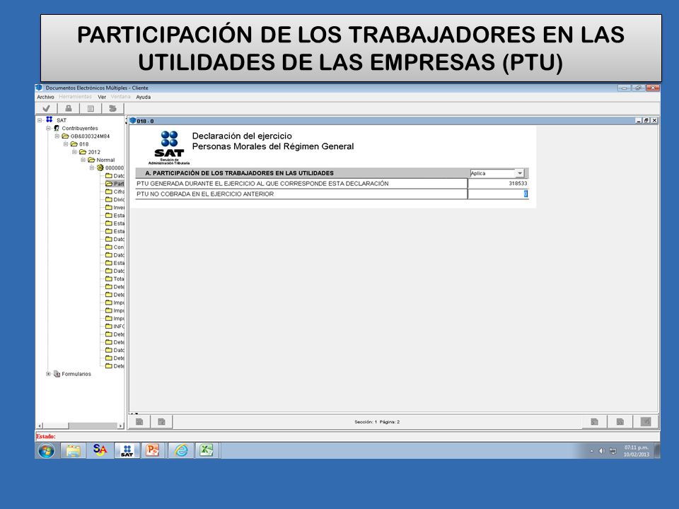 PARTICIPACIÓN DE LOS TRABAJADORES EN LAS UTILIDADES DE LAS EMPRESAS (PTU)
