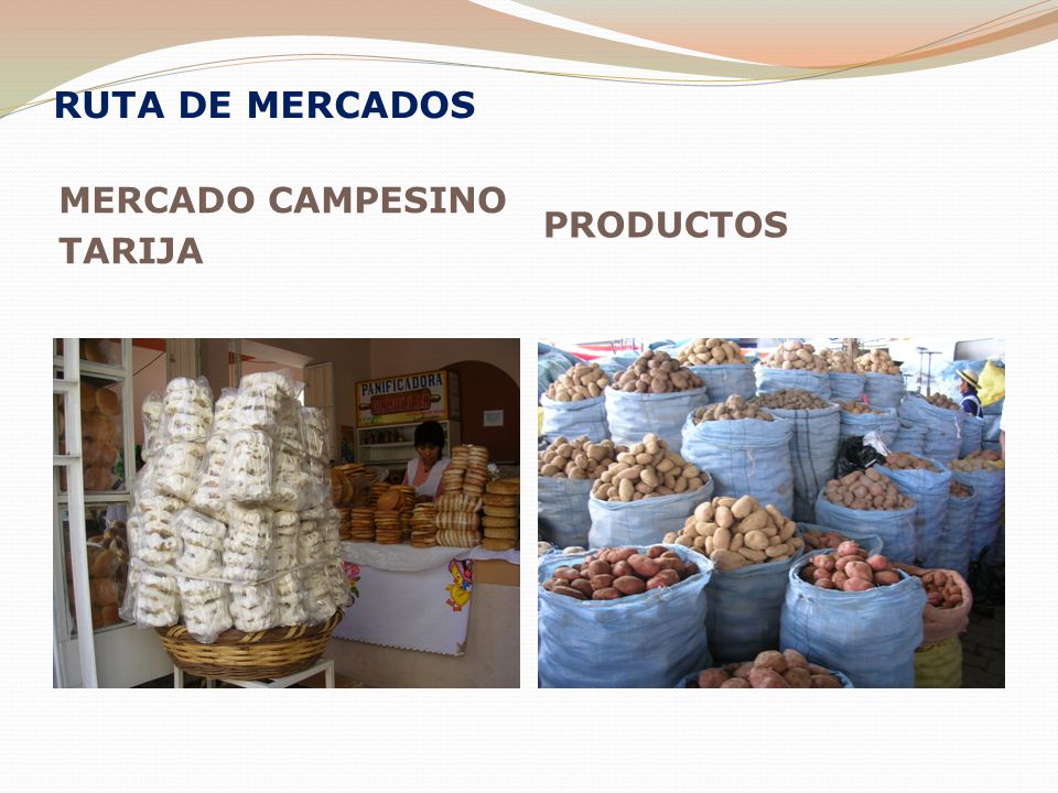 RUTA DE MERCADOS MERCADO CAMPESINO TARIJA PRODUCTOS
