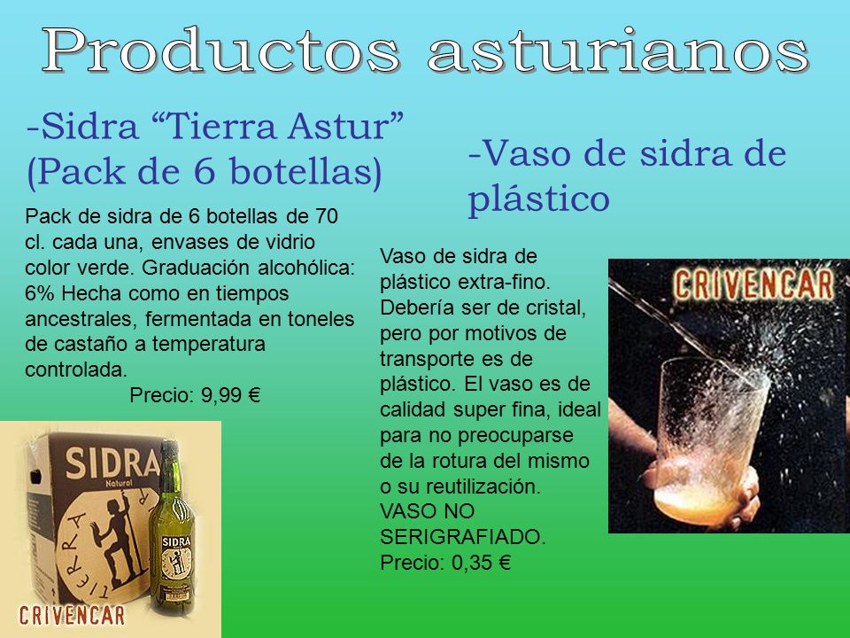 Productos asturianos -Sidra Tierra Astur (Pack de 6 botellas)