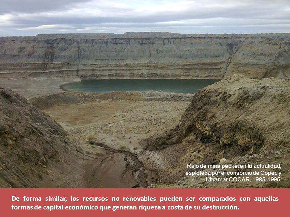 Rajo de mina pecket en la actualidad, esplotada por el consorcio de Copec y Ultramar COCAR,