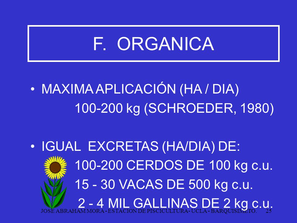 JOSE ABRAHAM MORA - ESTACION DE PISCICULTURA- UCLA - BARQUISIMETO.