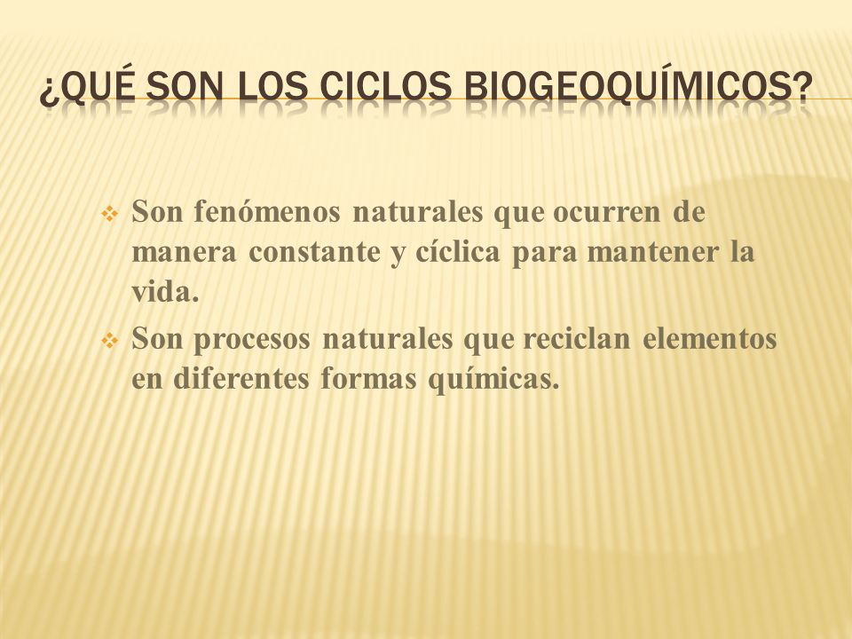 ¿Qué son los ciclos biogeoquímicos