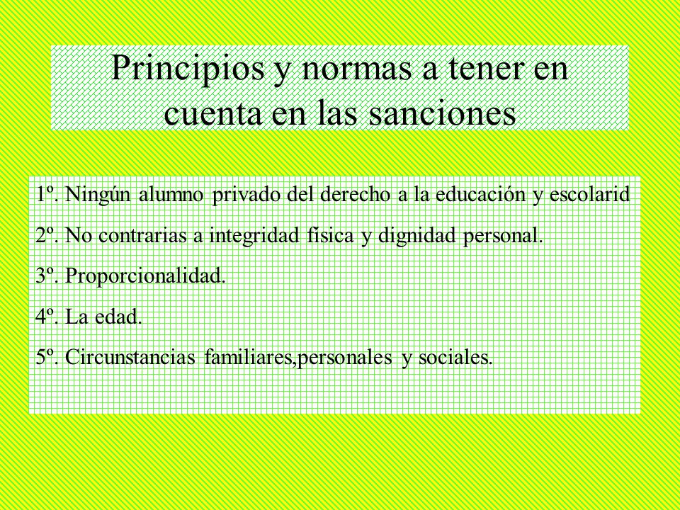 Principios y normas a tener en cuenta en las sanciones