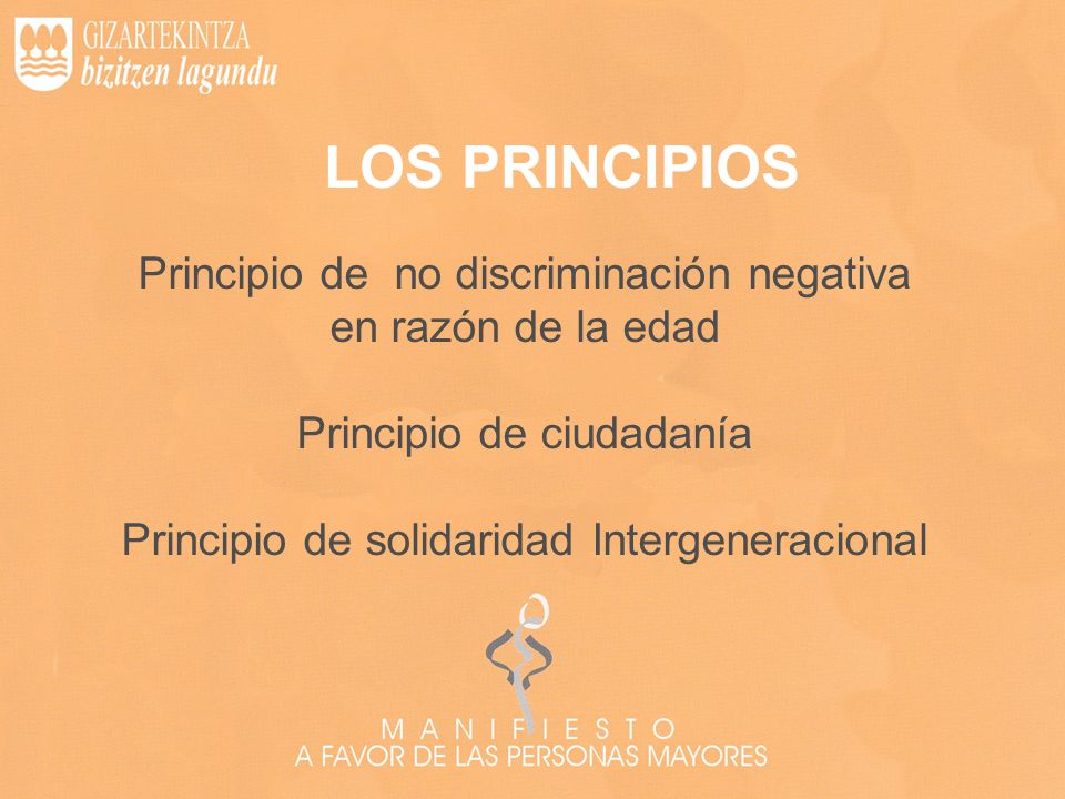 LOS PRINCIPIOS Principio de no discriminación negativa