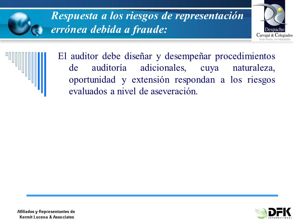 Respuesta a los riesgos de representación errónea debida a fraude:
