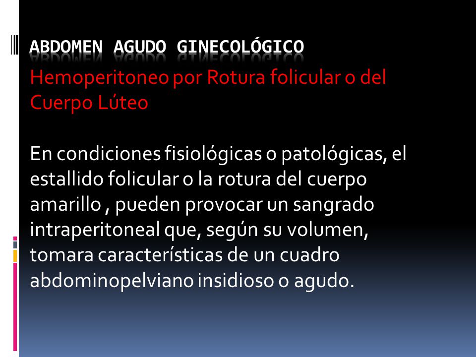 Abdomen Agudo Ginecológico