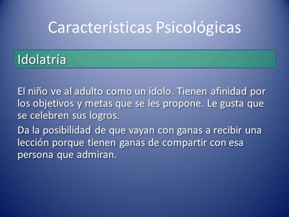 Características Psicológicas