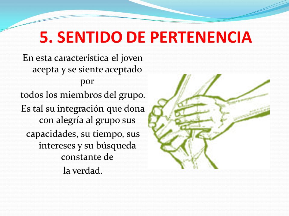 5. SENTIDO DE PERTENENCIA