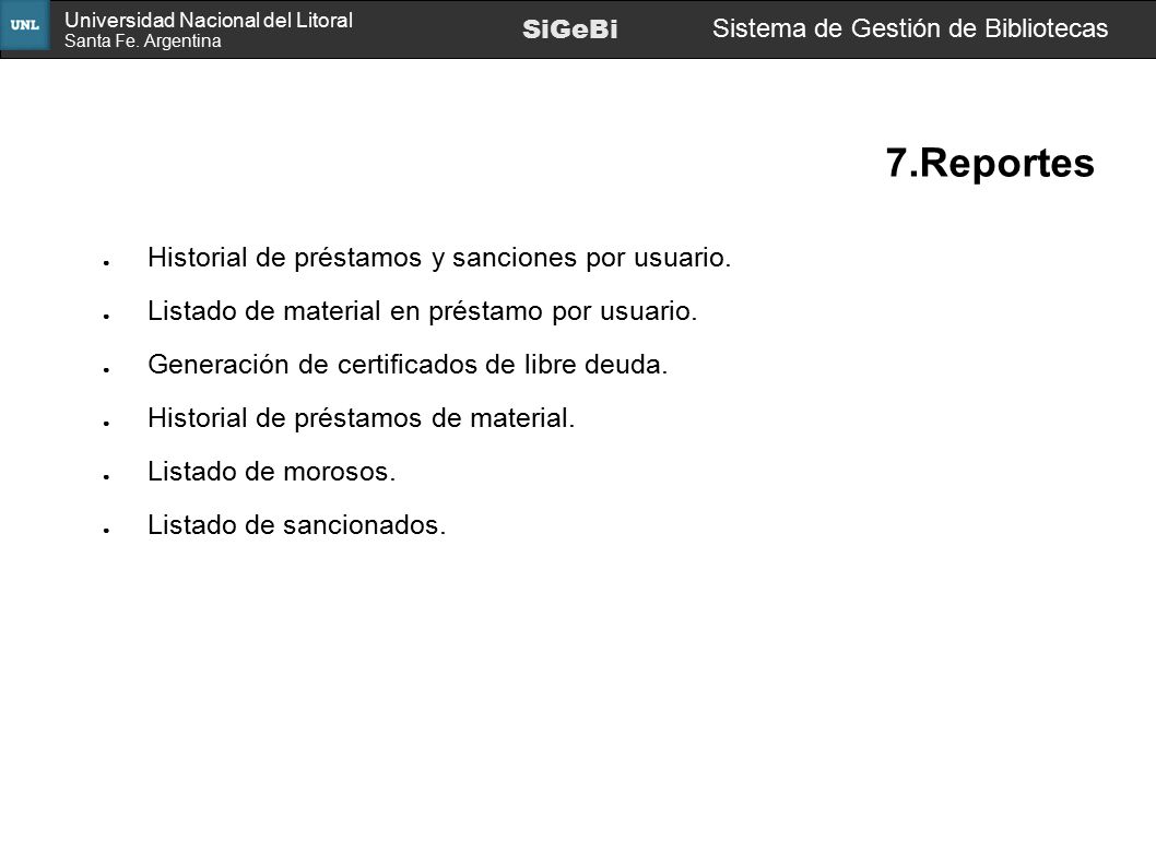 7.Reportes Historial de préstamos y sanciones por usuario.