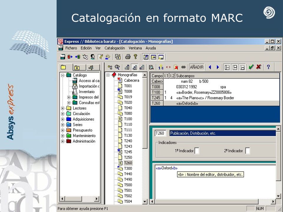 Catalogación en formato MARC