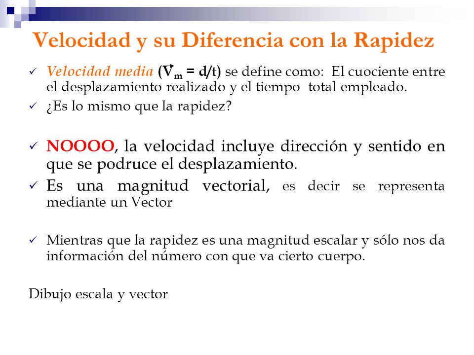 Velocidad y su Diferencia con la Rapidez
