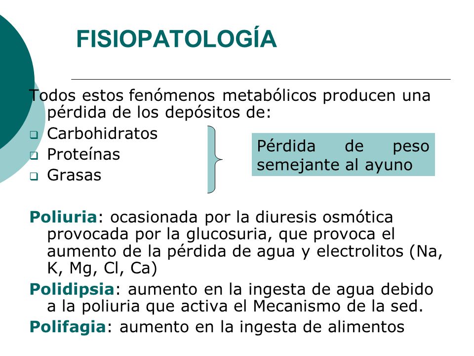 FISIOPATOLOGÍA Todos estos fenómenos metabólicos producen una pérdida de los depósitos de: Carbohidratos.