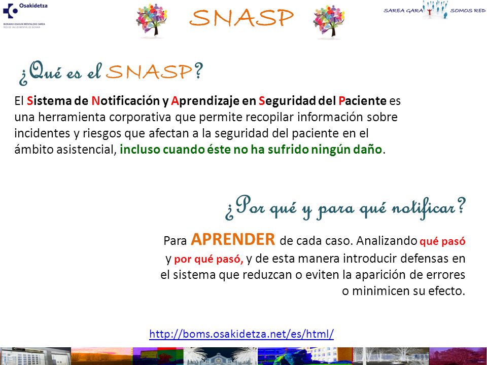 SNASP ¿Qué es el SNASP ¿Por qué y para qué notificar