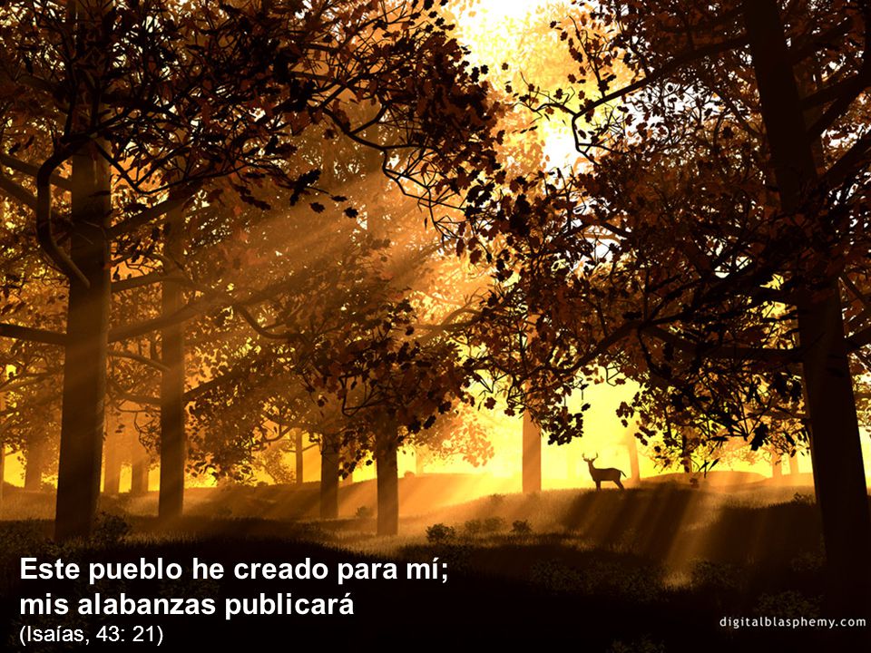 Este pueblo he creado para mí; mis alabanzas publicará (Isaías, 43: 21)