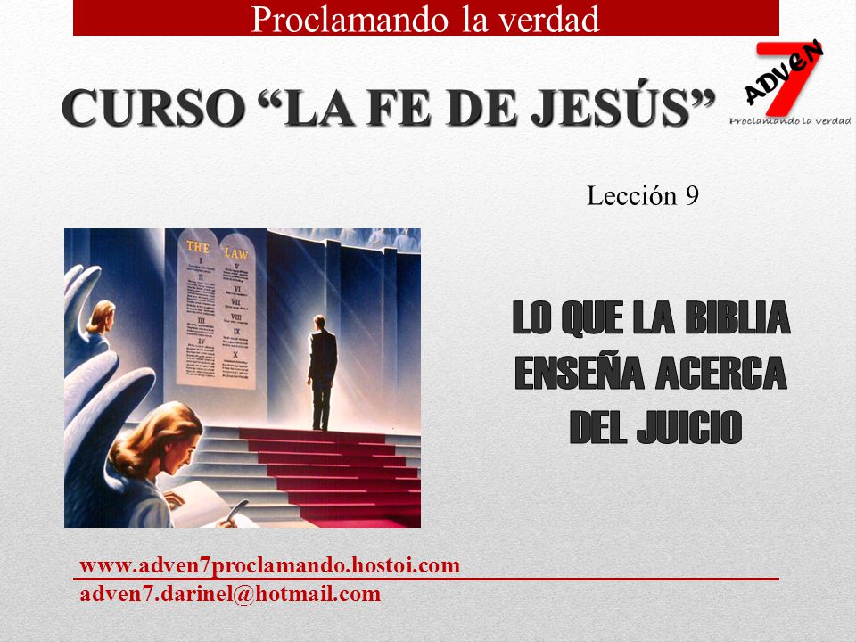 CURSO LA FE DE JESÚS LO QUE LA BIBLIA ENSEÑA ACERCA DEL JUICIO