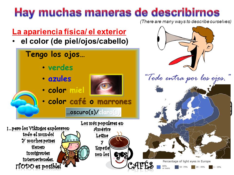 Hay muchas maneras de describirnos